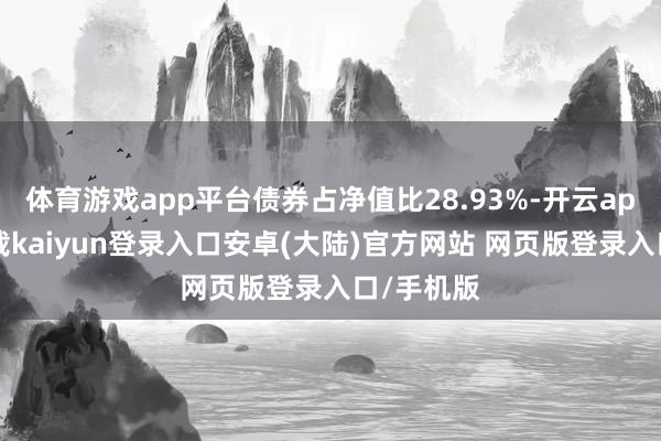 体育游戏app平台债券占净值比28.93%-开云app官网下载kaiyun登录入口安卓(大陆)官方网站 网页版登录入口/手机版