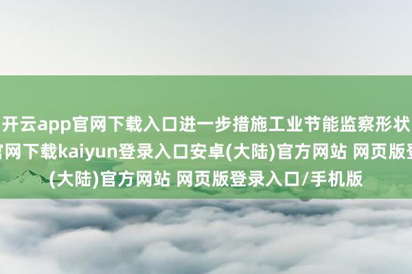 开云app官网下载入口进一步措施工业节能监察形状措施-开云app官网下载kaiyun登录入口安卓(大陆)官方网站 网页版登录入口/手机版